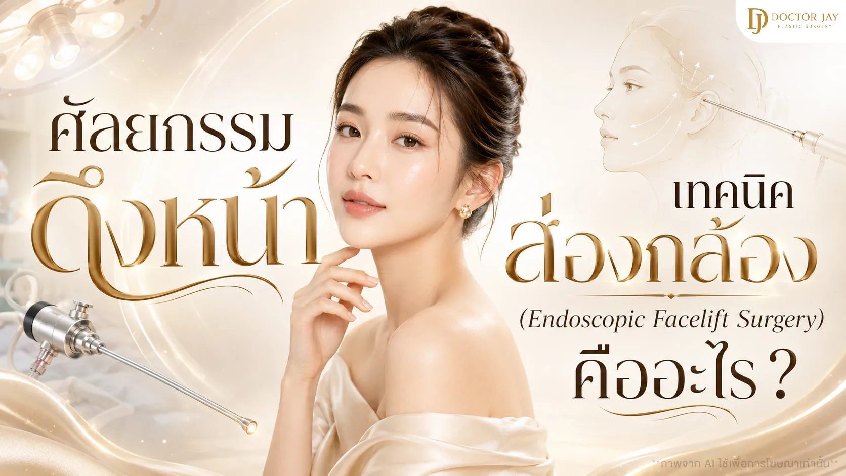 ศัลยกรรมดึงหน้าเทคนิคส่องกล้อง Endoscopic Facelift Surgery คืออะไร
