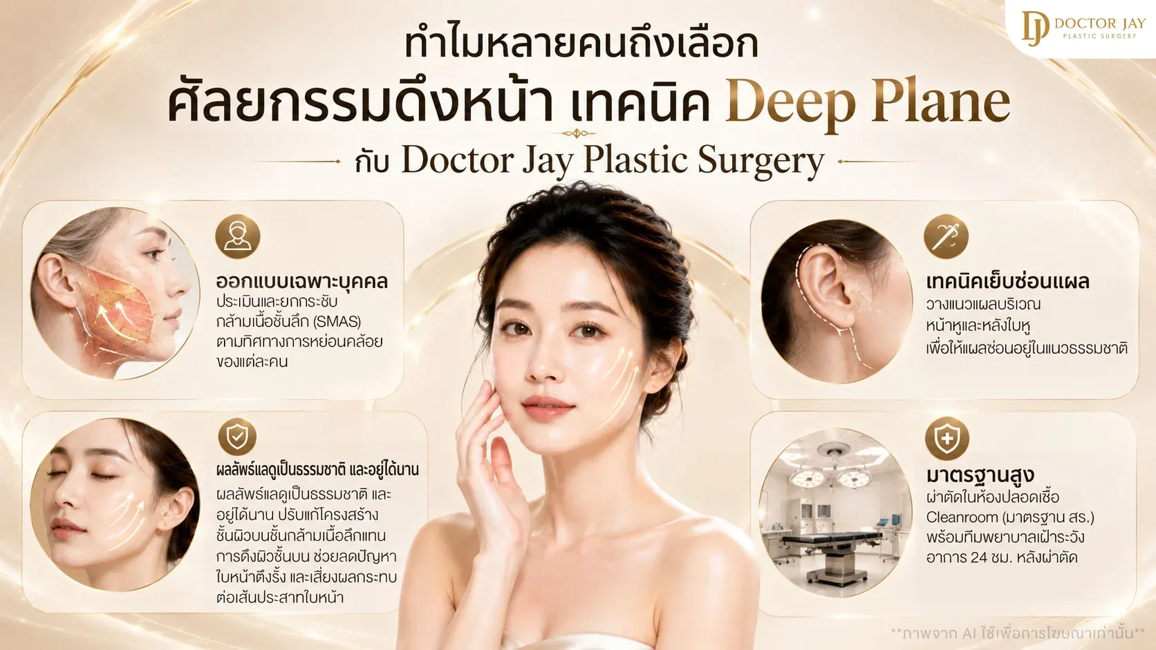 เหตุผลที่หลายคนเลือกศัลยกรรมดึงหน้าเทคนิค Deep Plane กับ Doctor Jay Plastic Surgery